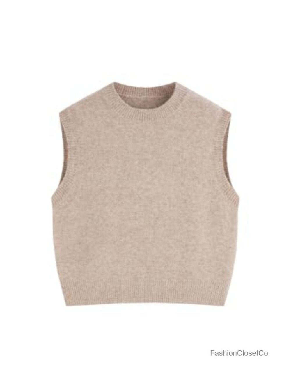 Cozy Knit Sweater Vest Sleeveless Wool Blend Layering Top